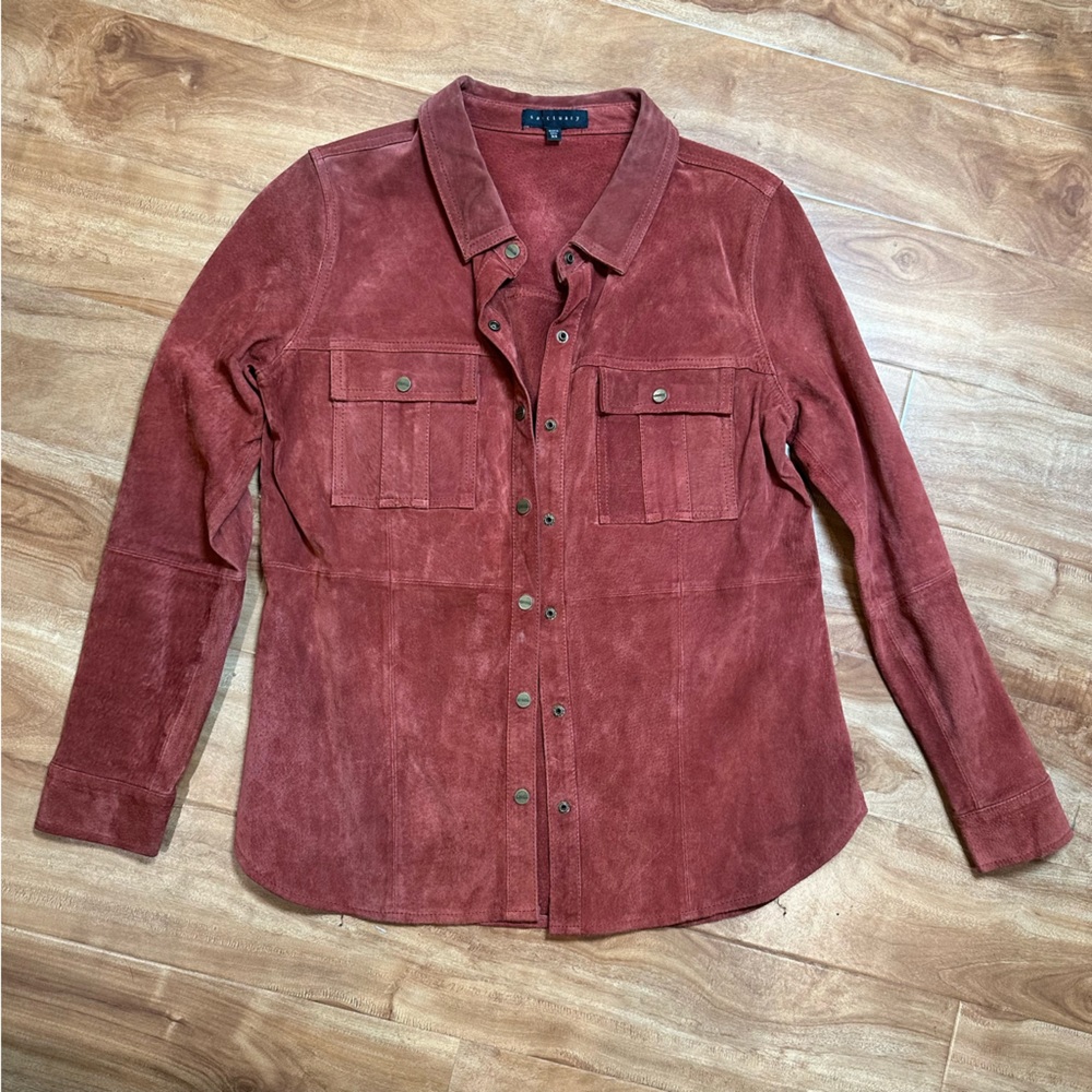 Sanctuary Genuine Leather Maroon Jacket